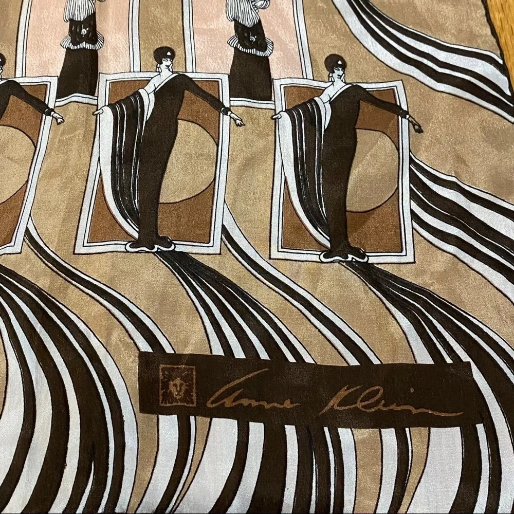 Vintage Anne Klein Art Deco scarf